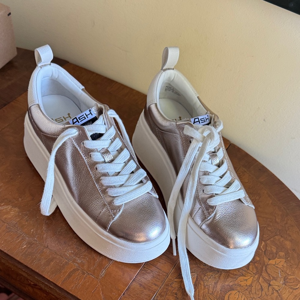 Ash Women's Champagne Platform Sneakers